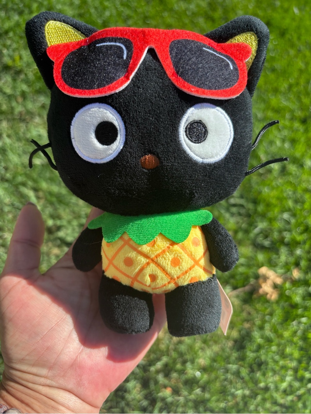 Hawaii Limited Edition Chococat Plush 6" - Pineapple Sanrio® Black Cat Toy NWT